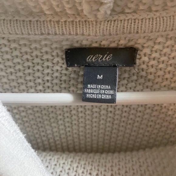 Aerie Cream Hooded Sweatshirt - Picture 2 of 4